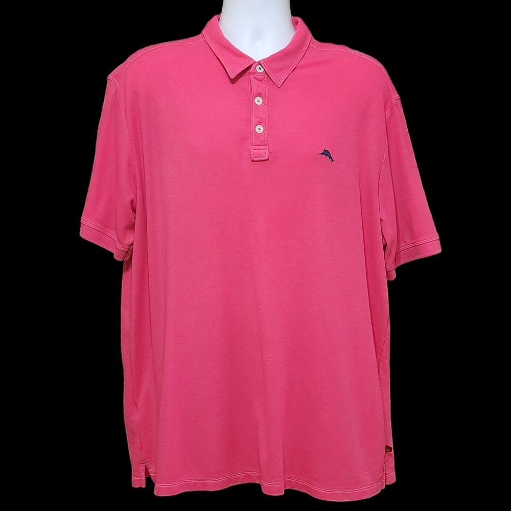Tommy Bahama Island Zone Polo Shirt Size XXL/2XL Pink